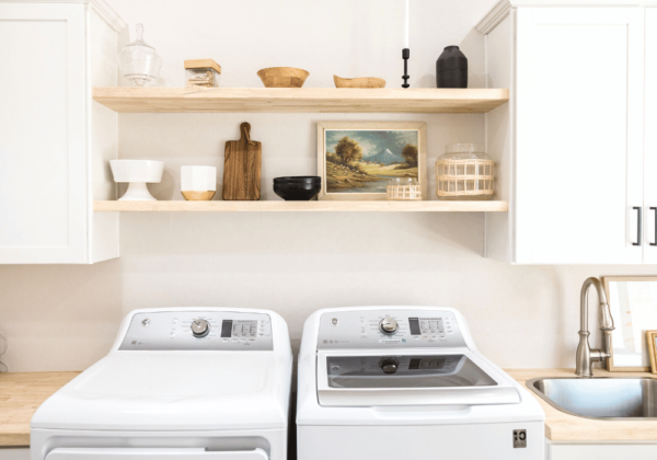 modern laundry room with clean space